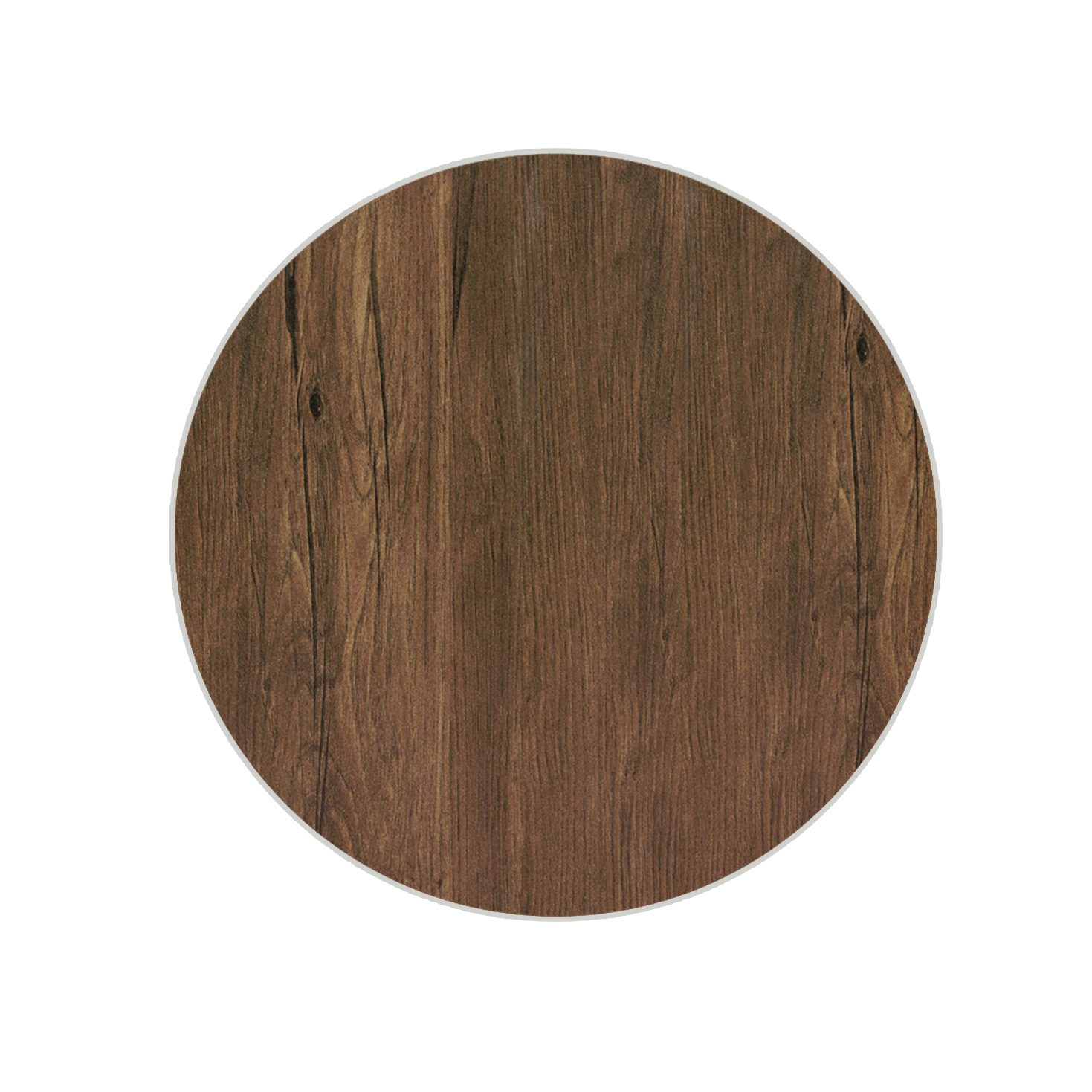 Q80 231 Antique Dark Maple Yuvarlak Masa Tablası 